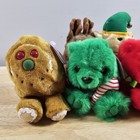 6 Vintage Puffkins Swibco New W  Tags Plush Lot Holiday Christmas Animals