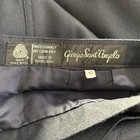 Giorgio Sant angelo Vintage Wool Skirt Navy Blue Split Hem Women 10 Excellent