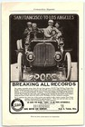 1905 Pope Toledo San Francisco To Los Angeles Race Print Advertisement Z1819