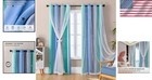 Magical Unicorn Princess Blackout Curtains - 63  Blue-green-grey  2 Panels