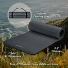 Solana Yoga Mat Thick 1 2in Non-slip Workout Mat With Nylon Strap - 72x24in Exer