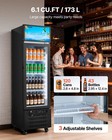 Vevor Commercial Merchandiser Refrigerator 6 1-54 3cu ft Upright Beverage Cooler