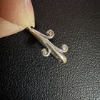 Sterling Silver 925 Donut Bail Pendant 22x10mm Curl Design