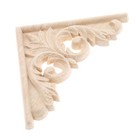 1 4pcs Unpainted Wood Carved Decal Corner Onlay Applique Frame Furniture Wall
