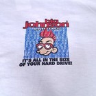 Rare Vintage 1999 Big Johnson Laptops T-shirt Mens Large White Raunchy