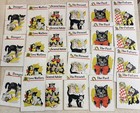 Rare 1940s Black Cat Fortune Telling Game   Parker Bros Salem  One Card Missing