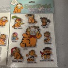 Lot Of 2 Vintage Garfield Personality Puffy Stickers 1978 Kat   s Meow - See Pics