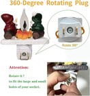 Christmas Night Light Wall Plug In Flameless Flickering Candle Nightlight Gift