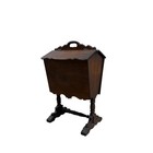 Vintage Wood Sewing Knitting Stand Cabinet Floor Storage