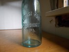 Catasauqua pa August Hohl 1890s Blob Top Beer Bottle With Original Stopper Mint