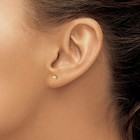 10k Yellow Gold Ball Stud Earrings Genuine Gold 4mm For Babies Girls Aretes Oro