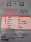 Vevor 5hp Digital Phase Shifter 15a 220v Single Phase To 3 Phase Converter