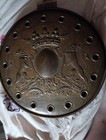 English Brass Bed Warmer With Wooden Handle
