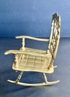 Solid Brass Rocking Chair Table Decor Gold Tone 6  X 4  Vintage Granny Core