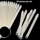 50pcs Nail Art False Tips Sticks Polish Practice Display Fan Board Design Tools