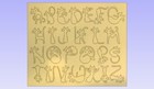Decorative Cat Alphabet Brass Master Plates For New Hermes Engraver Font Tray