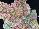 Wild Blossom Beaded Table Runner 13  X 36  Pastel Butterflies