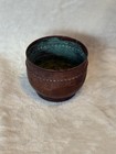 Antique Hand-hammered Copper Bowl     Gorgeous Verdigris Patina Boho Planter