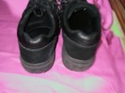 Skechers Women s Black Suede Lace-up Walking Shoes Rubber Outsole Round Sz 11 