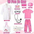 10pcs Kids Veterinarian Costume Toddler Doctor Vet Kit Play Set Cat Coat For Boy