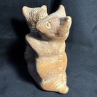 Vintage Ceramic Dancing Dogs Mexican Folk Art Aztec Mesoamerican Pottery