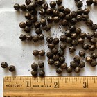 48 Primitive 6mm Rusty Black Tin Jingle Bells 1 4  Inch Christmas Craft Supply