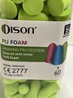  60 Pairs  Dison Pu Foam Earplugs Hearing Protection Anti-noise Ear Plugs New