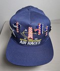 1998 Reno National Championship Air Races Canvas Hat cap W  5 Lapel Pins Outdoor