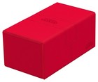 Ultimate Guard Red 200  Twin Flip N Tray Xenoskin Monocolor Deck Case Card Box