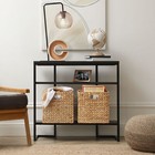 Set Of 6 Hyacinth Storage Cubes  12x12 Wicker Basket Bins For Shelves  Natural