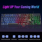 Large Gaming Backlit Keyboard 104 Keys Wired Usb Lighted Computer Keyboard
