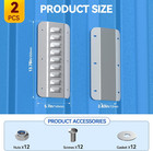 2 Pcs Shipping Container Air Vent Kits  Galvanized Steel Transportation Containe