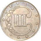 1853 Three  3  Cent Silver Great Deals From The Executive Coin Company
