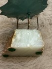 Vintage Mcm Enamel Copper Flower Sculpture Raw Quartz Crystal Base Brutalist Art