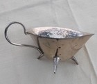 Rare Vintage Hand Hammered Mcm Mid Century Modern Silver Plate Creamer Footed