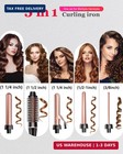 5 In 1 Curling Iron   Thermal Brush Set With 4 Interchangeable Ceramic Barrels  