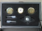 Executive Cigar Humidor Kenneth Roberts Kit Hygrometer Case Cutter Humidity