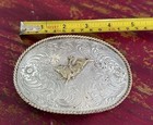 Montana Silversmiths Bull Rider Vintage Rodeo Belt Buckle Sterling Silver Plate