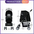 Pet Stroller Dog Cat Jogger Stroller Folding Lightweight Travel Stroller 4 Wheel