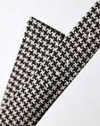 Universal Geneve 18mm X 14mm Nos Vintage Houndstooth Fabric Strap Black   White