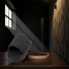 Black Open Top D Cell Compact Light Holder Pu Leather Duty Belt Nylon Weave 