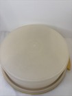Vintage Harvest Gold Tupperware Pie Carrier W  Lid Round Cake
