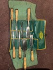 Vintage 8 Piece Set Of Greenlee Chisels In Original Pouch And Box