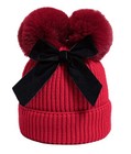 Infant Toddler Baby Knitting Woolen Hat Winter Warm Double Pompom Beanie Cap    
