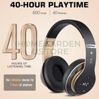 Wireless Headphones Bluetooth Noise Cancelling Stereo Earphones Over Ear Headset