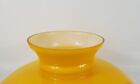 Cased Glass Lamp Shade Antique Student Tam O Shanter Half Shade Mustard Yellow 
