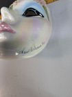 Vtg 90s Pair New Orleans Mardi Gras Mask Ceramic Signed By Artist Floral