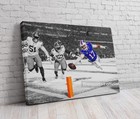 Josh Allen Canvas Wall Art   Poster Dives For Td Buffalo Bills Print 
