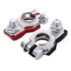 2pcs Car Battery Terminal Connector Top Post Positive Negative Suv Van Universal