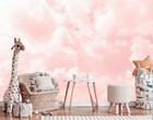 Pink Cloud Wallpaper Wall Mural For Bedroom Living Room  not Peel N    Stick 